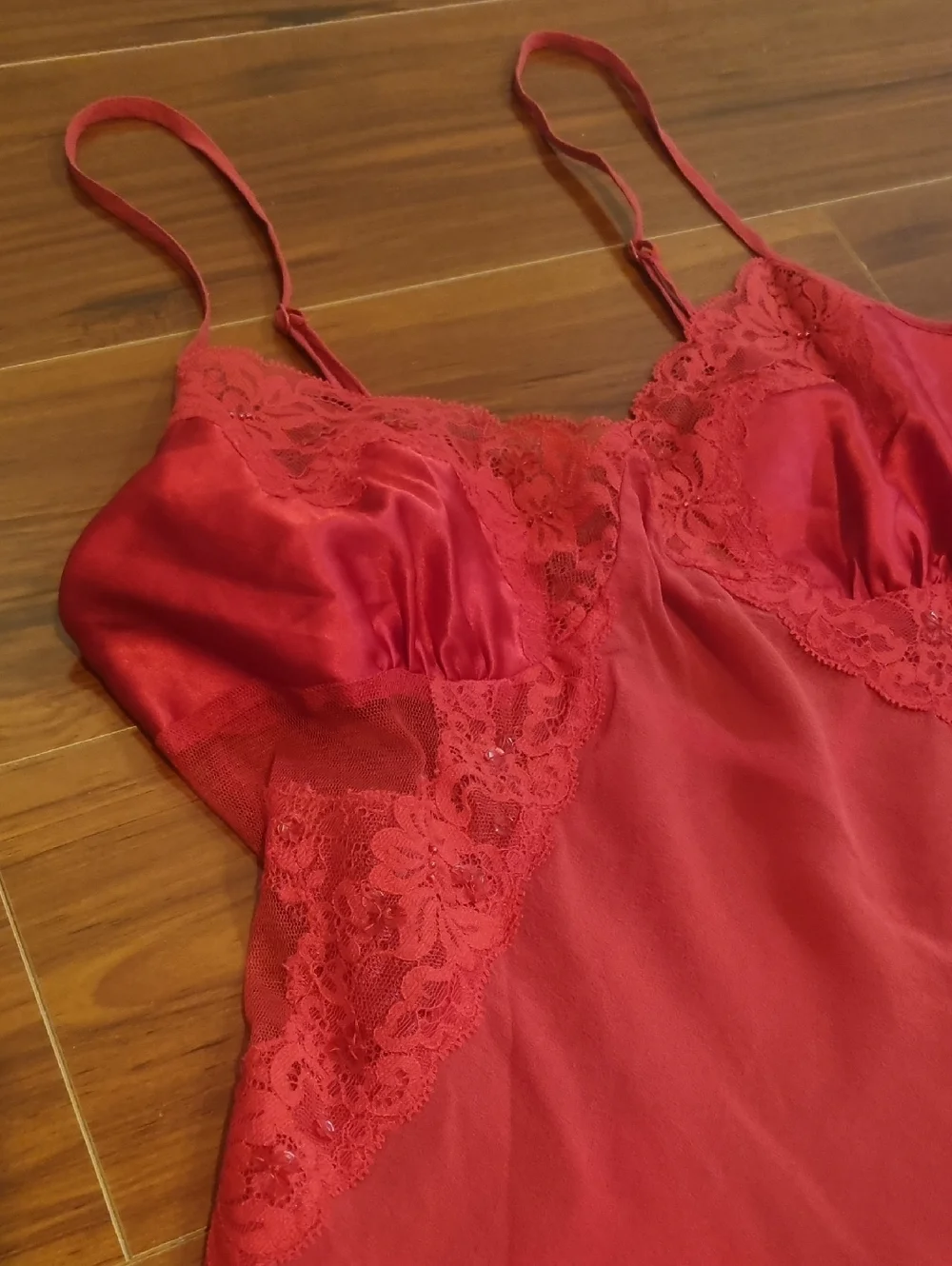 VICTORIA'S SECRET Vintage Babydoll Slip Dress Red Size Small - Picture 4 of 12